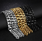 Браслет золотистый 10 мм мужской Steelman 97103