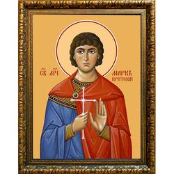 Марк Критский мученик. Икона на холсте.
