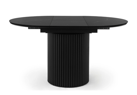 Керамический стол Woodville Стивен 100(140) shakespeare black, черный