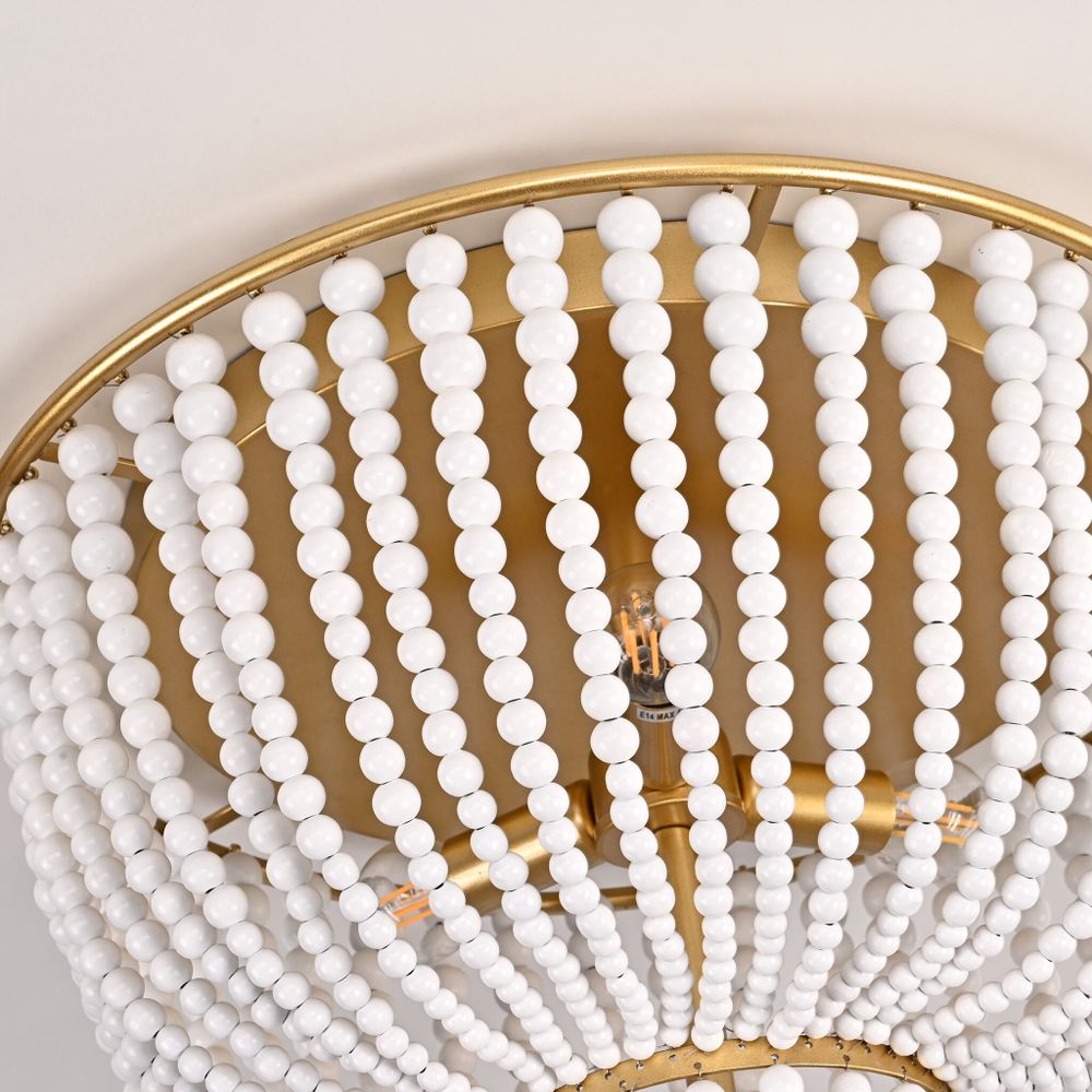 Потолочная Люстра Jacqueline Clear Flush-Mount Brass By Imperiumloft