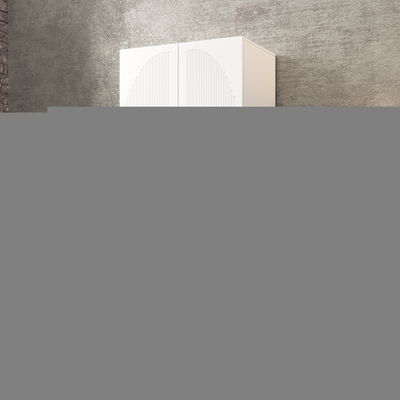 Шкаф Агератум МДФ двухсекционный в белой эмали - Белый Фасадный 0101  90*60*260