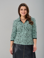 Блузка БЛ-015/шалфей-зебра