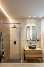 Тропический душ настенный круглый нерж. сталь BHRM300NM черный