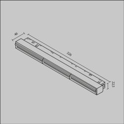 Трековый однофазный магнитный светодиодный светильник Maytoni Exility Parete TR106-4-18W-DS-B