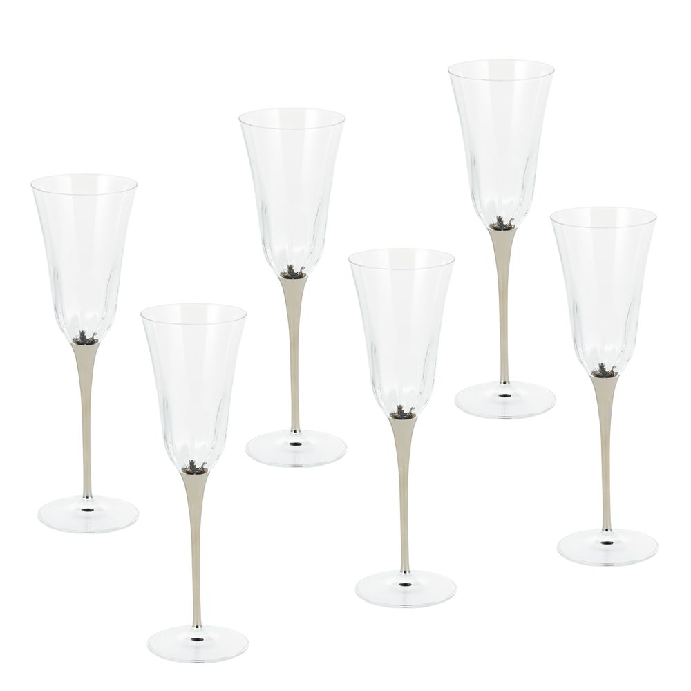 Набор бокалов Gipfel Julia Ottico Silver 42083 240 мл 6 предметов