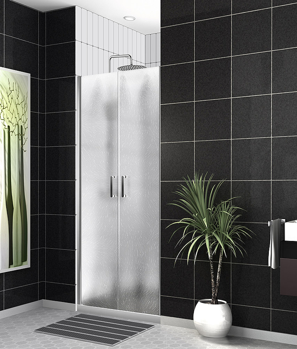 Душевая дверь BelBagno Uno 100 UNO-B-2-100-CH-Cr профиль Хром стекло шиншилла