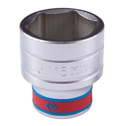 Цена на KING TONY (433538S) Головка торцевая стандартная шестигранная 1/2", 1-3/16", дюймовая