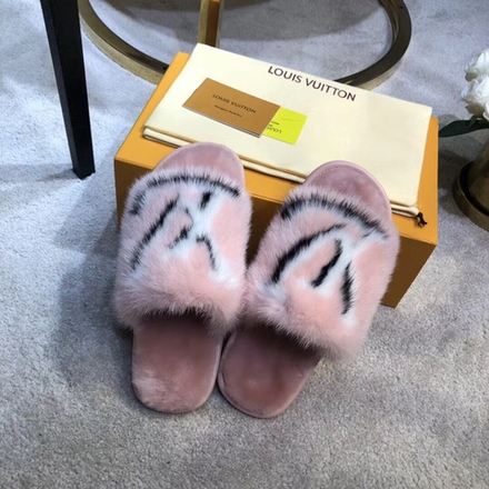 Louis Vuitton Fur Slide
