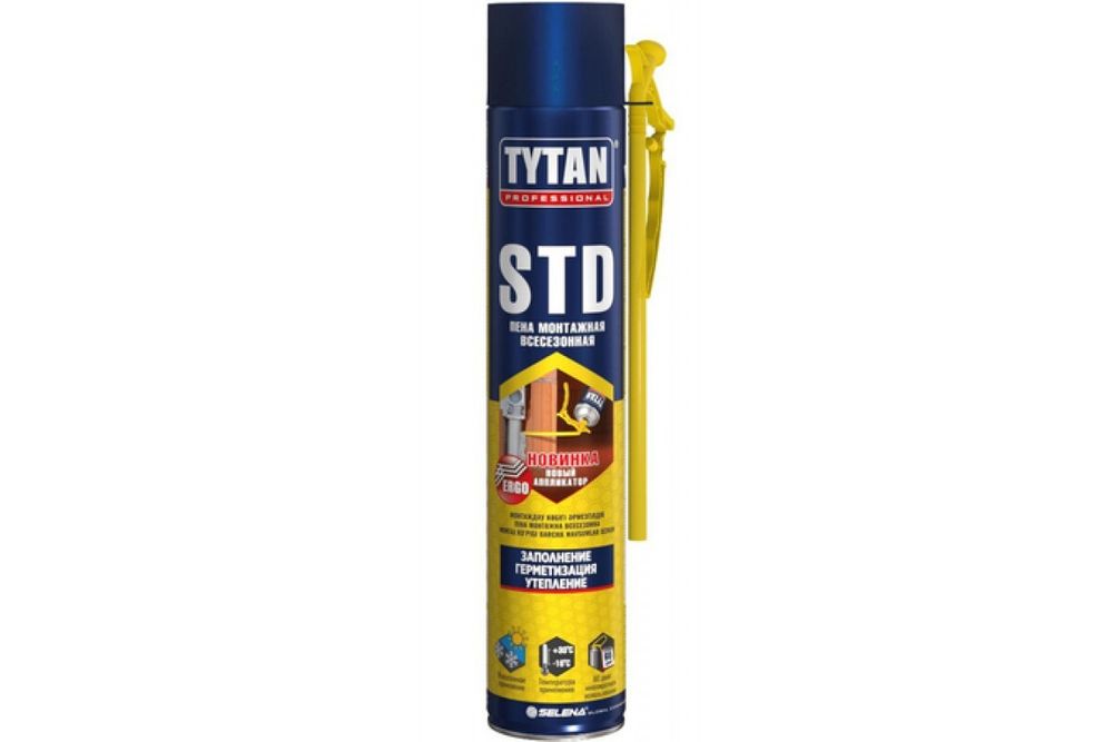 Пена монтажная бытовая STD BASE всесезон. 750мл TYTAN