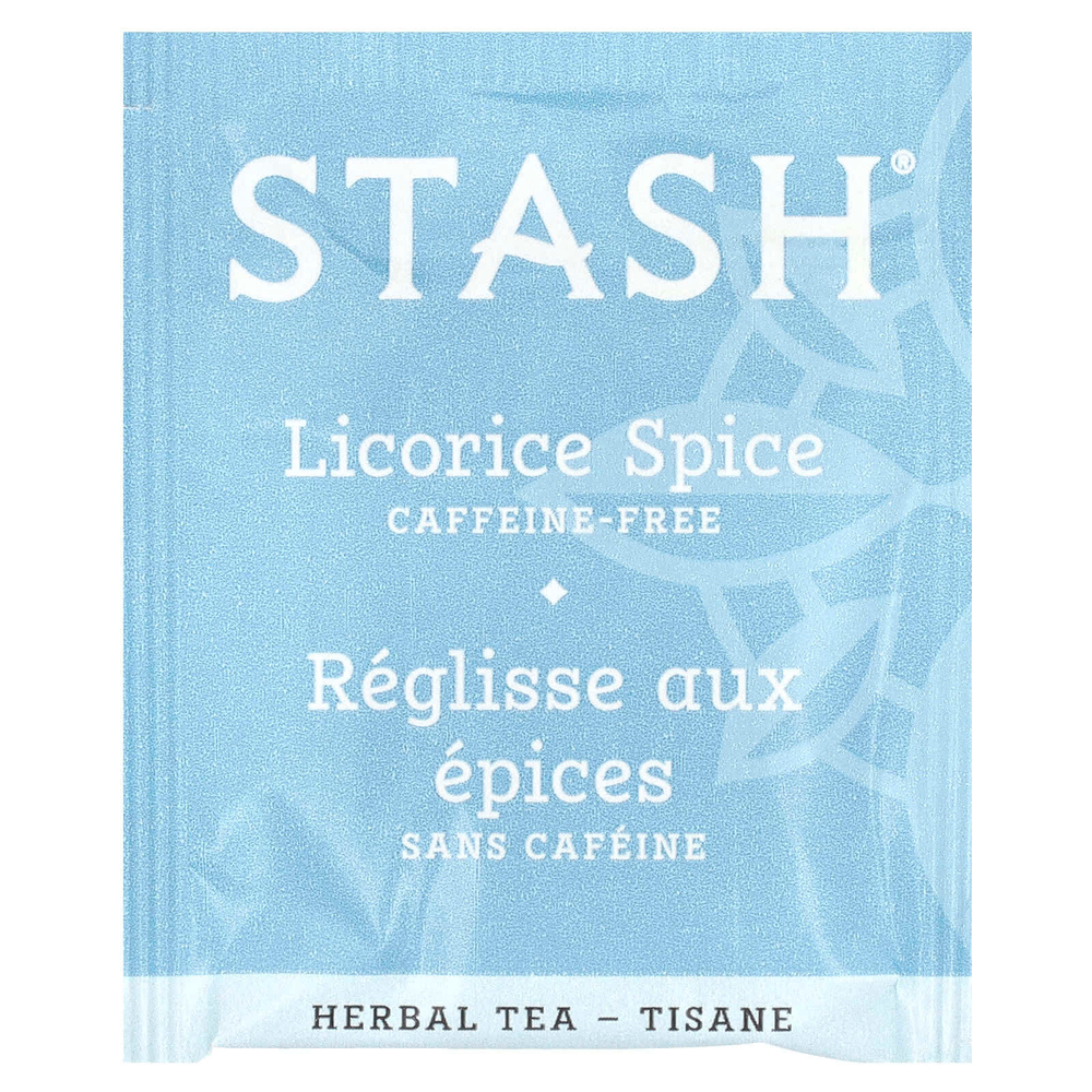 Stash Tea, Травяной чай высшего сорта, лакрица и пряности, без кофеина, 20 чайных пакетиков, 1,2 унции (36 г)