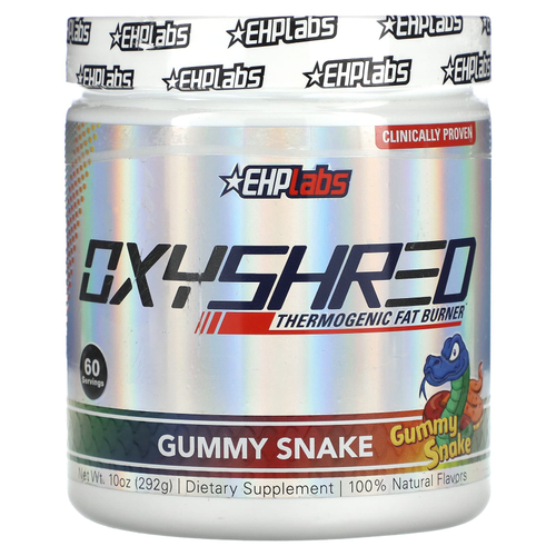 EHPlabs, OxyShred, термогенный сжигатель жира, жевательная змея, 292 г (10 унций)