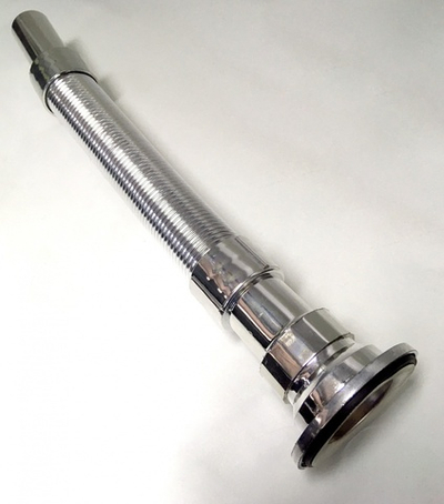 Гофра хромированная с выпуском  11/4*32-80см  ViEiR (100/1шт)