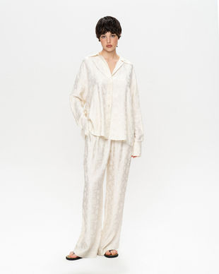 Брюки-палаццо из вискозы с цветочным узором