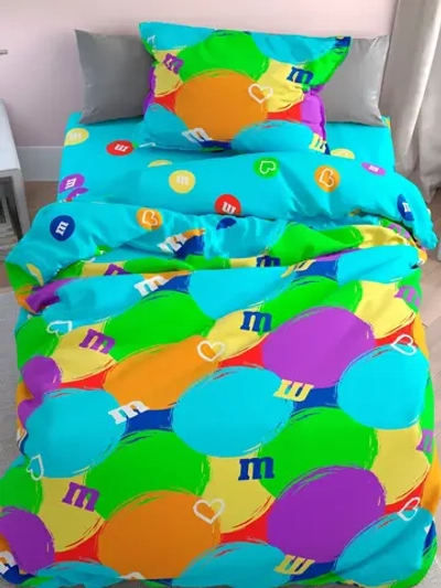 Постельное белье 1,5 бязь Павлина Конфетки с 1 нав. 70*70