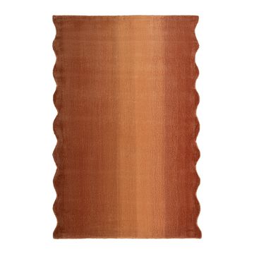 Ковер из шерсти over horizon терракотового цвета из коллекции trendy ruffles, 120х180 см