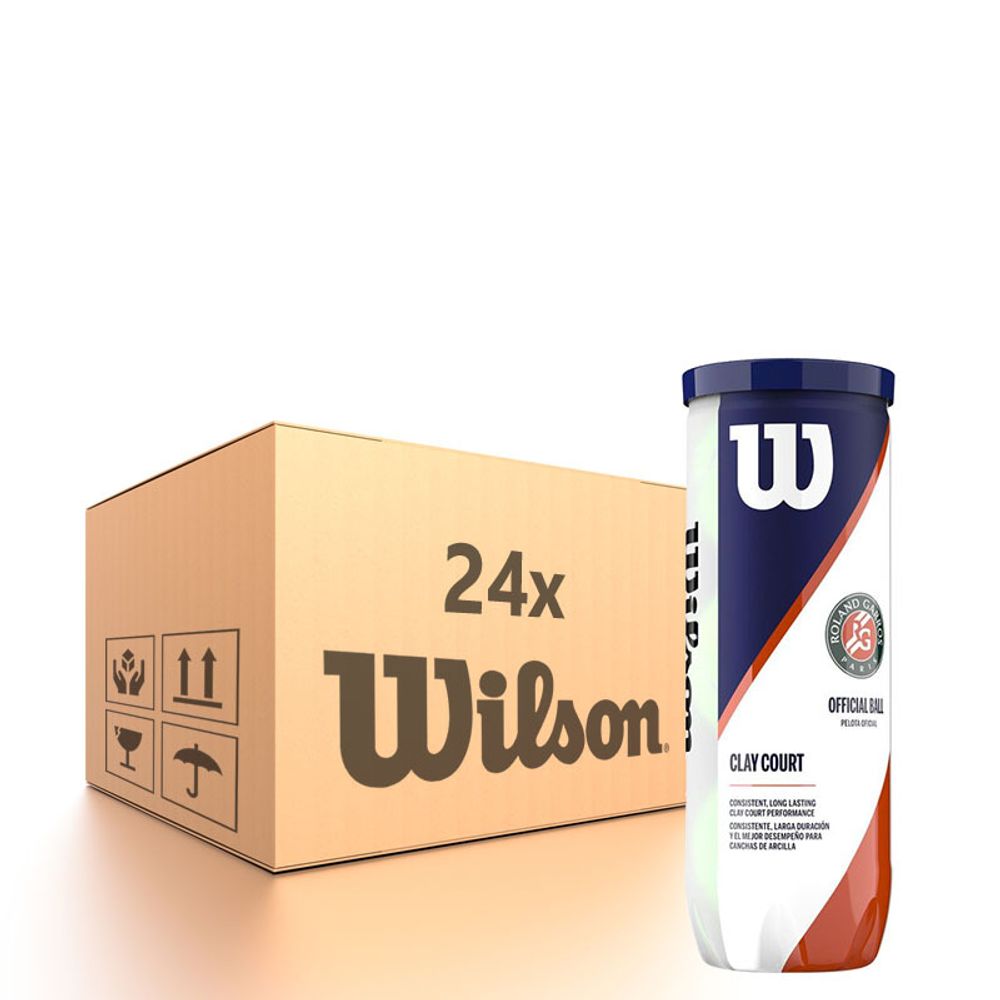 Упаковка теннисных мячей Wilson Roland Garros Clay - 24 x 3B