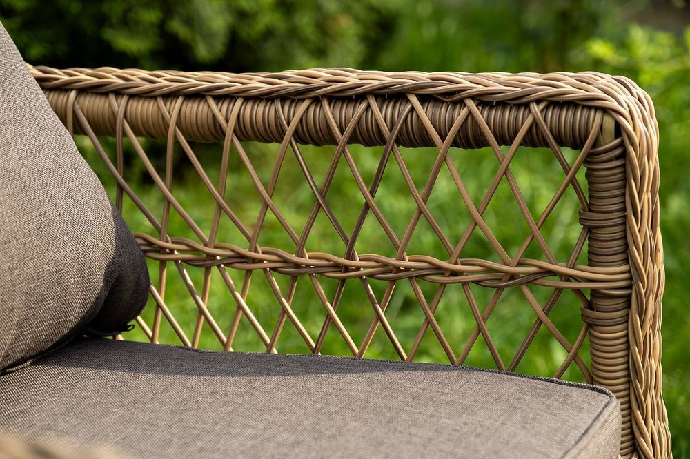 "Гранд Латте" лаунж-зона из искусственного ротанга, цвет соломенный