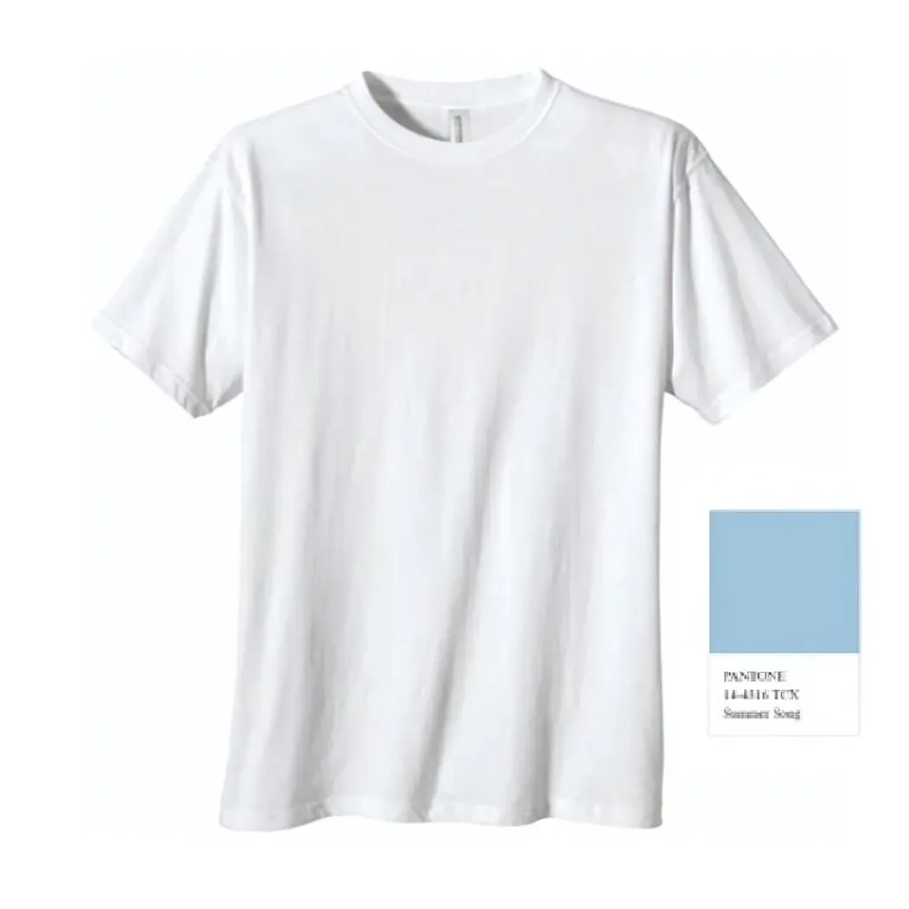 Футболка женская однотонная, голубой цвет, р-р 44