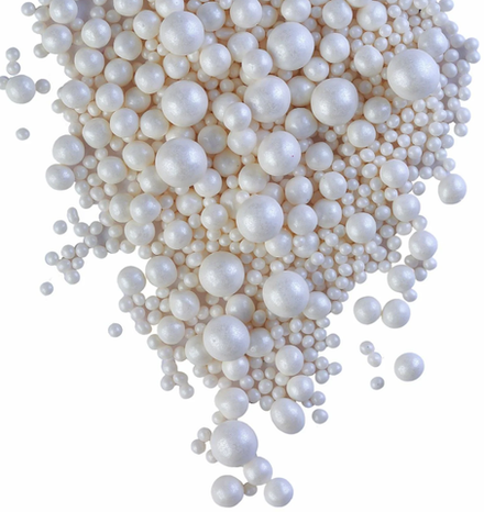 Кондитерская посыпка с мягким центром "Жемчуг", белоснежная, 50 г