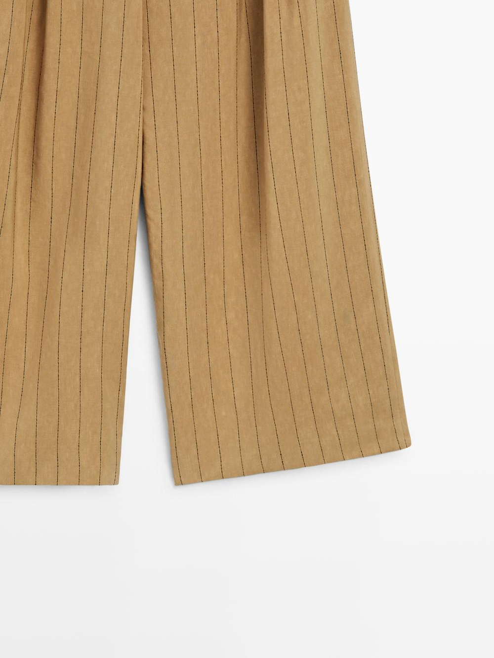 Massimo Dutti Брюки с широкими штанинами и вытачками, горчично-желтый