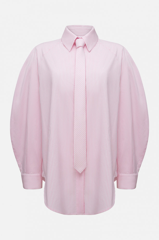 Рубашка оверсайз с галстуком