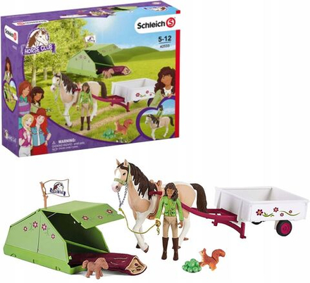 Фигурки Schleich Horse Club - Игровой набор для кемпинга с фигуркой лошади Сара и поход - Шляйх Лошади 42533