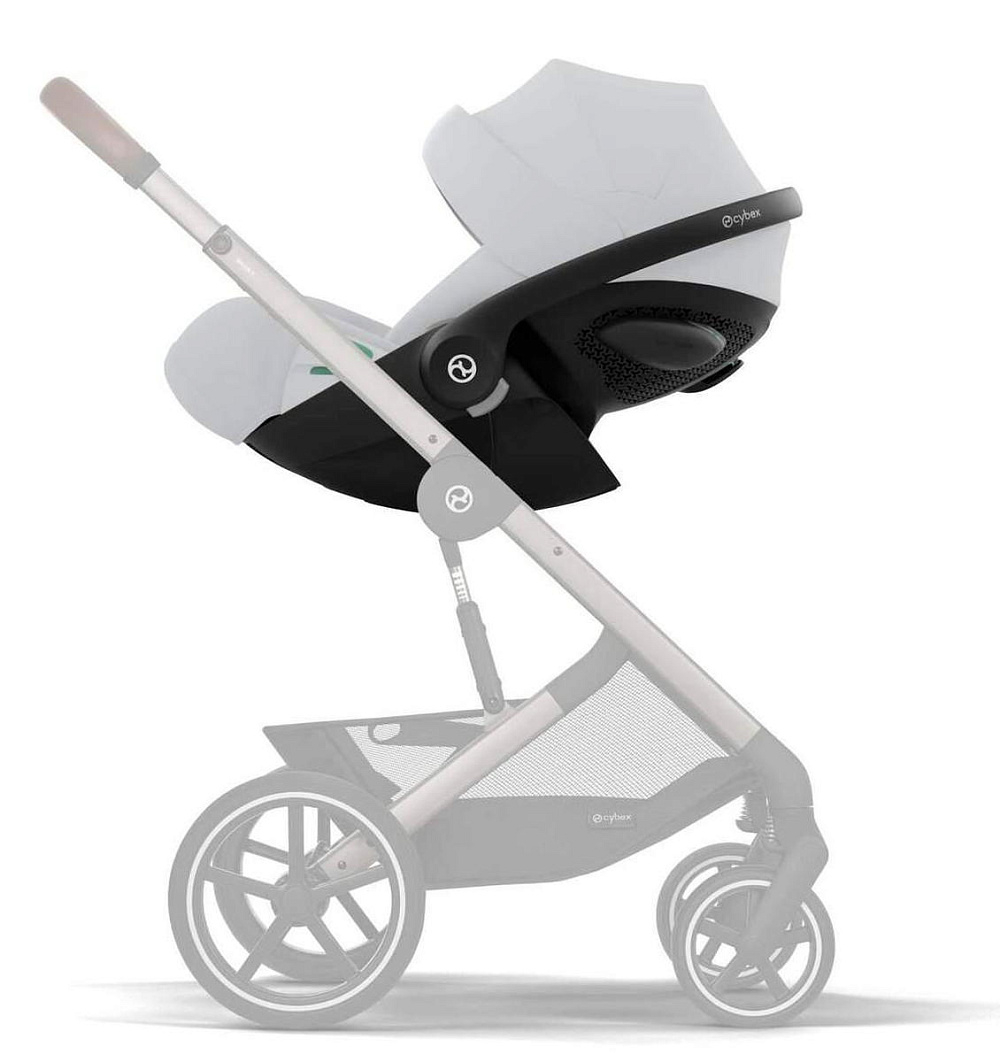 Коляска Cybex Priam IV Rosegold complete и автокресло Cloud G i-Size Fog Grey 3 в 1 Leaf Green