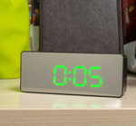 Часы зеркальные LED MIRROR DS-3698L/Green