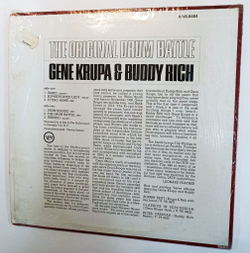 Винтажная виниловая пластинка Gene Krupa And Buddy Rich The Original Drum Battle (USA 1972)