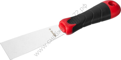 ЗУБР 40 мм, профилированное полотно двухкомпонентная ручка, нержавеющий, Шпатель, МАСТЕР (10072-04)