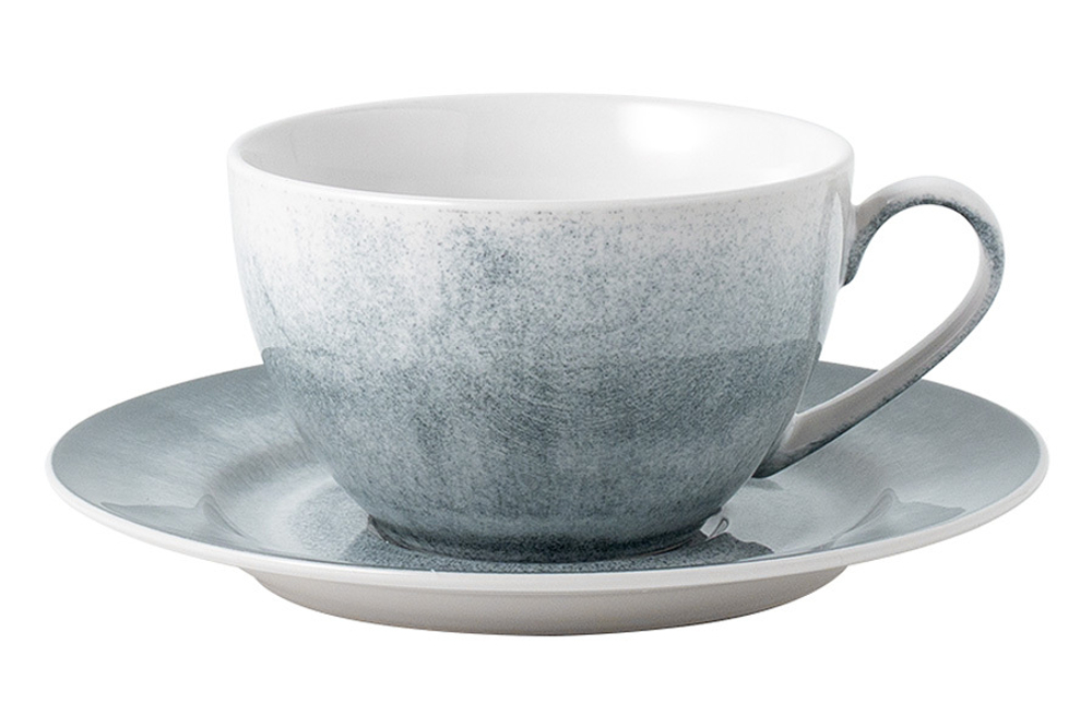 Чайная пара 220мл Lunasol Vulcano серо-голубая