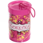 Резинки для волос детские в тубе 9шт «ЗАБАВА», цвет розовый, d-4см (наклейка Кокетка)