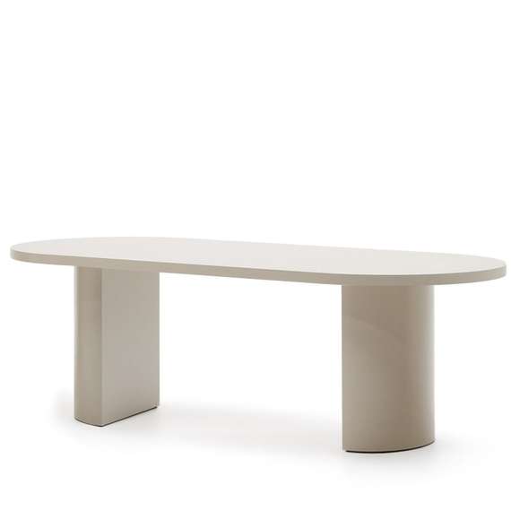 Стол Nealy из лакированного МДФ в отделке экрю, 240 x 100 см