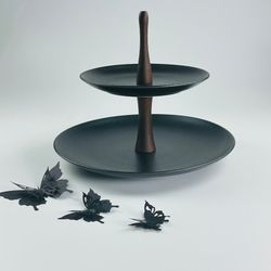 Lenardi 235-052 Двухъярусная этажерка 19/27см BLACKWOOD в под.уп.(х12)Фарфор