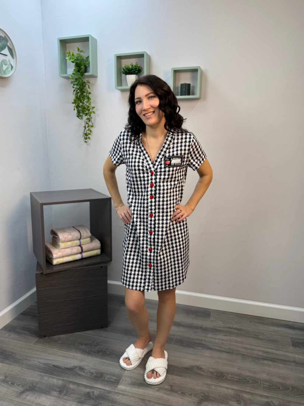 Халат женский "255Т К.П" пуговицы (159)