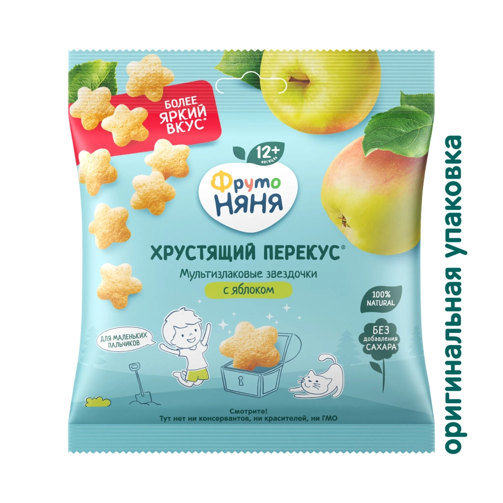 Фрутоняня хрустящий перекус с яблоком 21 гр