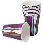 Стакан одноразовый бумажный 300/430 мл, диаметр 90 мм, конгрев/печать, "Волна", КОМПЛЕКТ 50 шт., WELDAY (ВЭЛДЭЙ), 702699