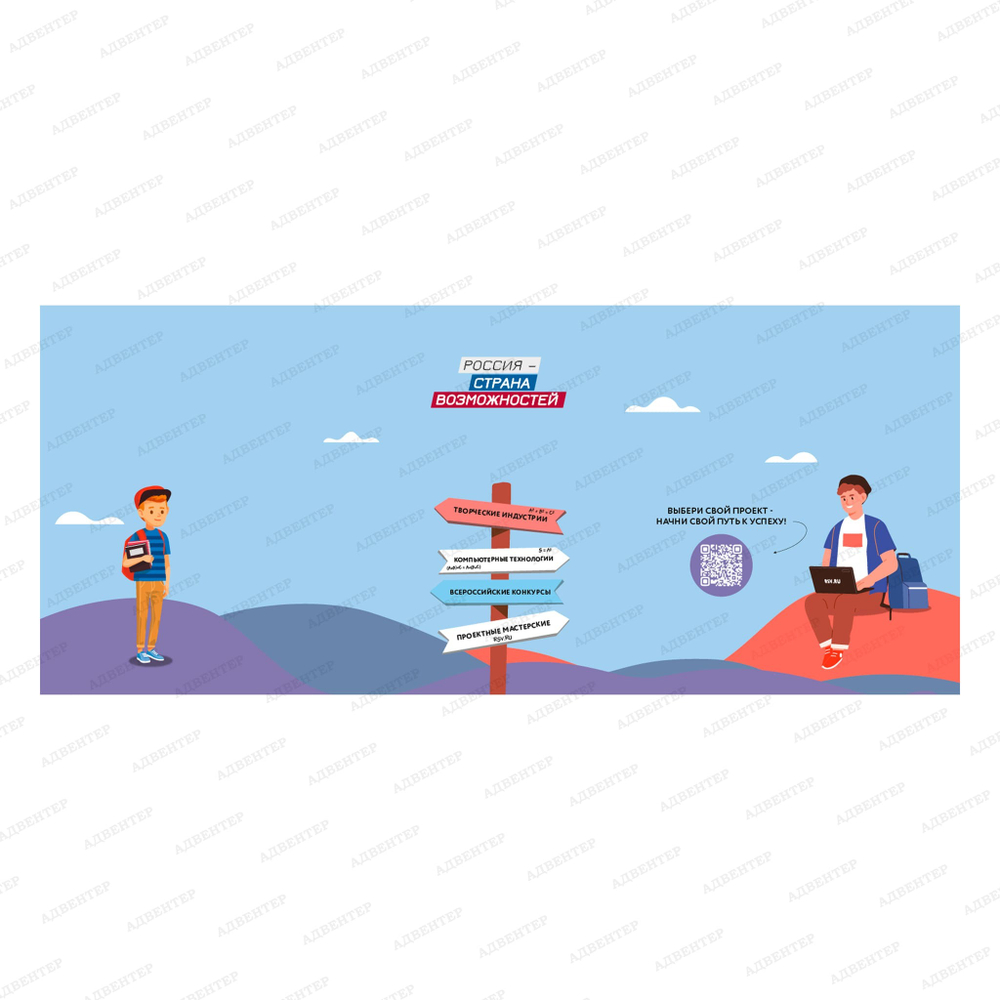 Фотообои навигационные Россия- страна возможностей