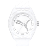 PUMA Stree Series Wrist Watch Quartz Movement Silicone Strap 48mm White Dial Men"s Watches 50m Water Resistant