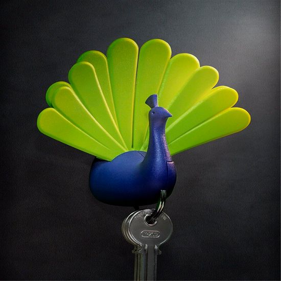 Ключница peacock, синяя/зеленая