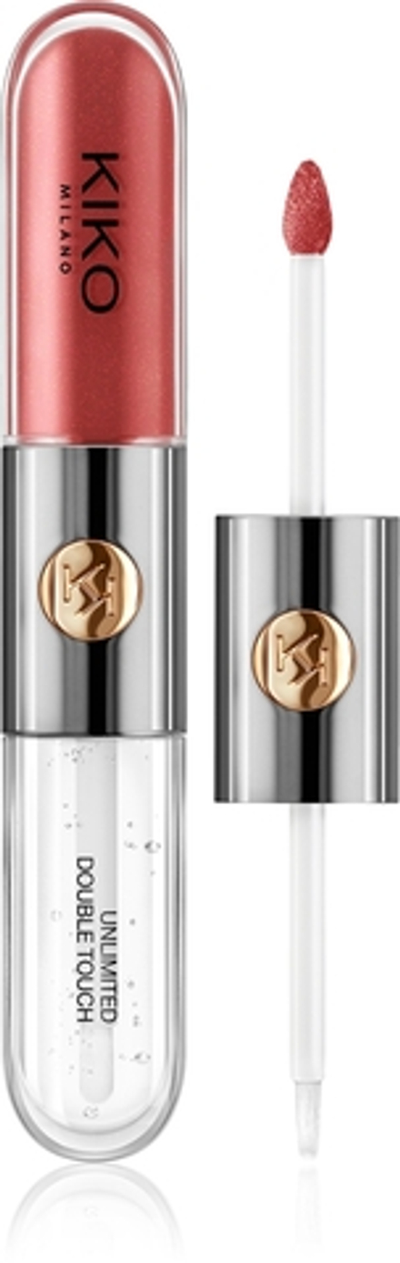 KIKO Milano Unlimited Double Touch - стойкая жидкая помада оттенок 108 Satin Currant Red, 6 ml