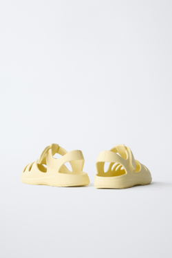 ZARA BAREFOOT САНДАЛИИ, ЖЕЛТЫЙ