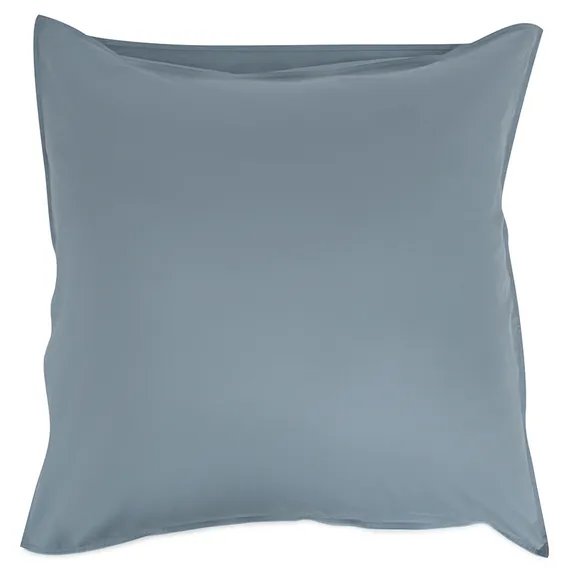 Набор из двух наволочек из сатина джинсово-синего цвета с брашинг-эффектом из коллекции essential