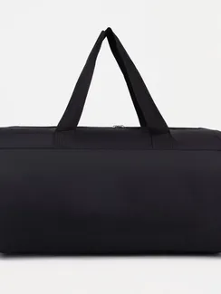 Сумка спортивная на молнии, наружный карман, цвет чёрный/синий