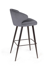 Стул барный Richard, бархат серый 27
