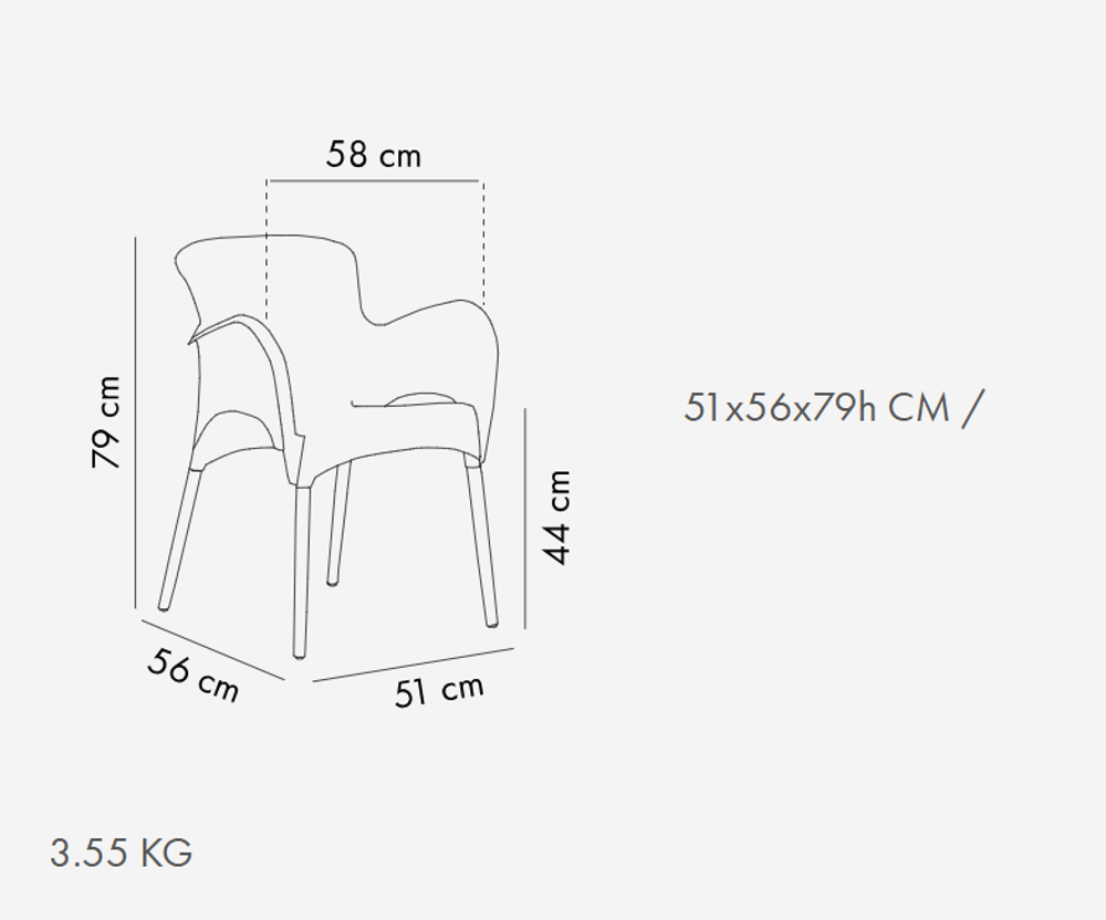 Кресло пластиковое MARS Armchair