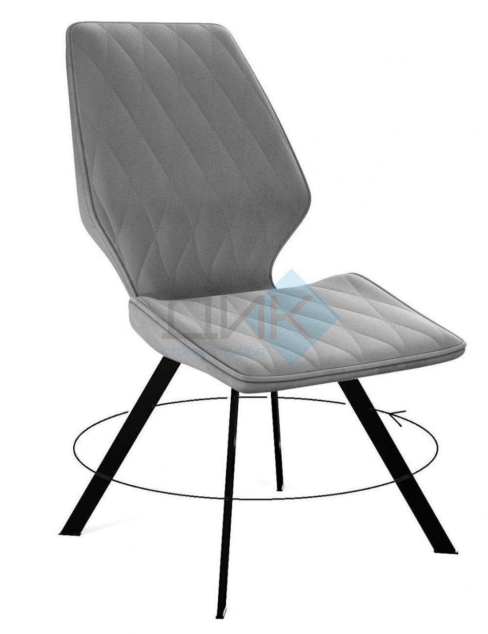 Стул DikLine 243 поворотный опоры чёрные