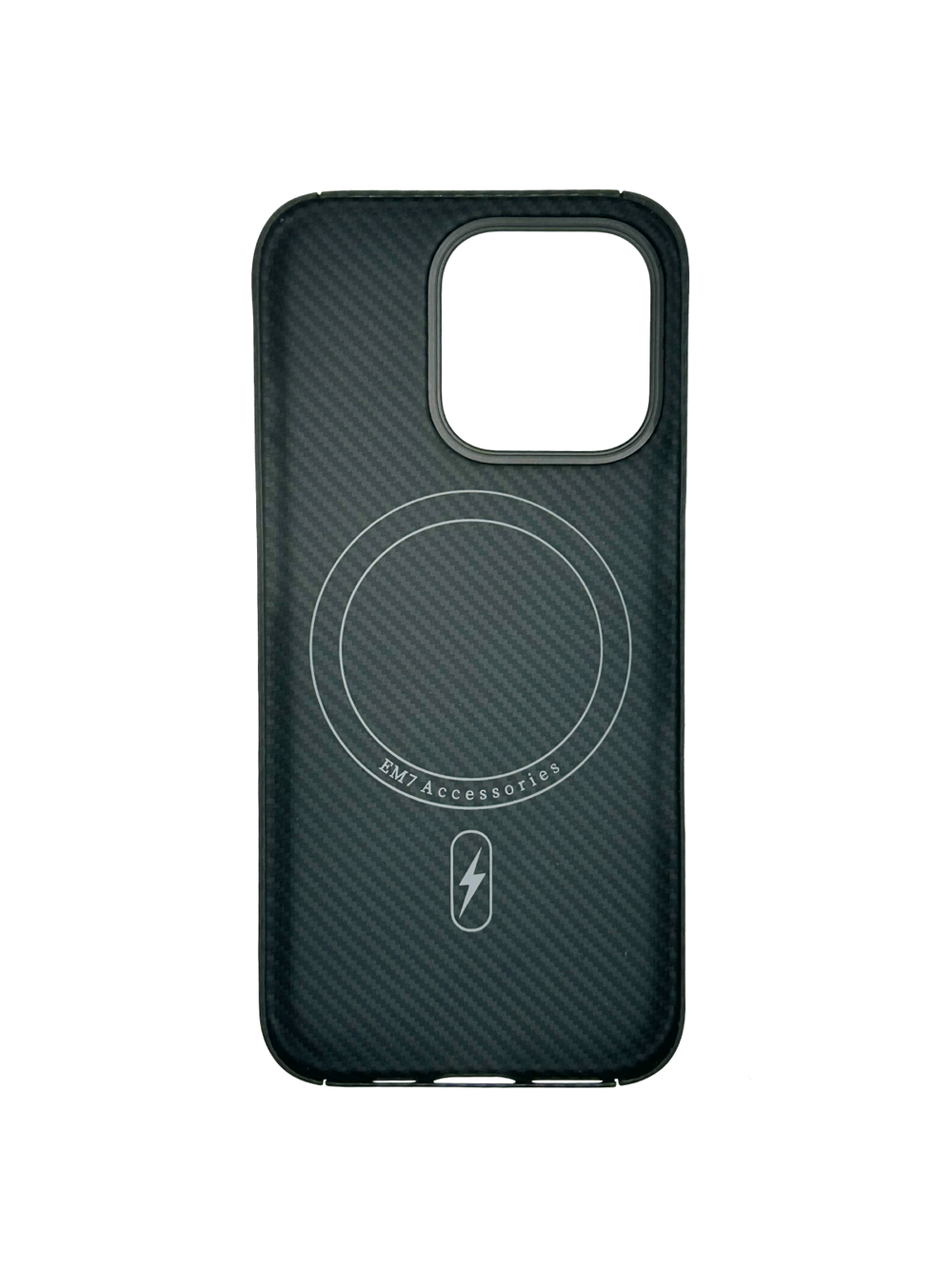 Карбоновый чехол MosSeller для iPhone 16 Pro, черный