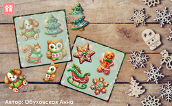 Пазлы на липучках "Рождественские пряники"