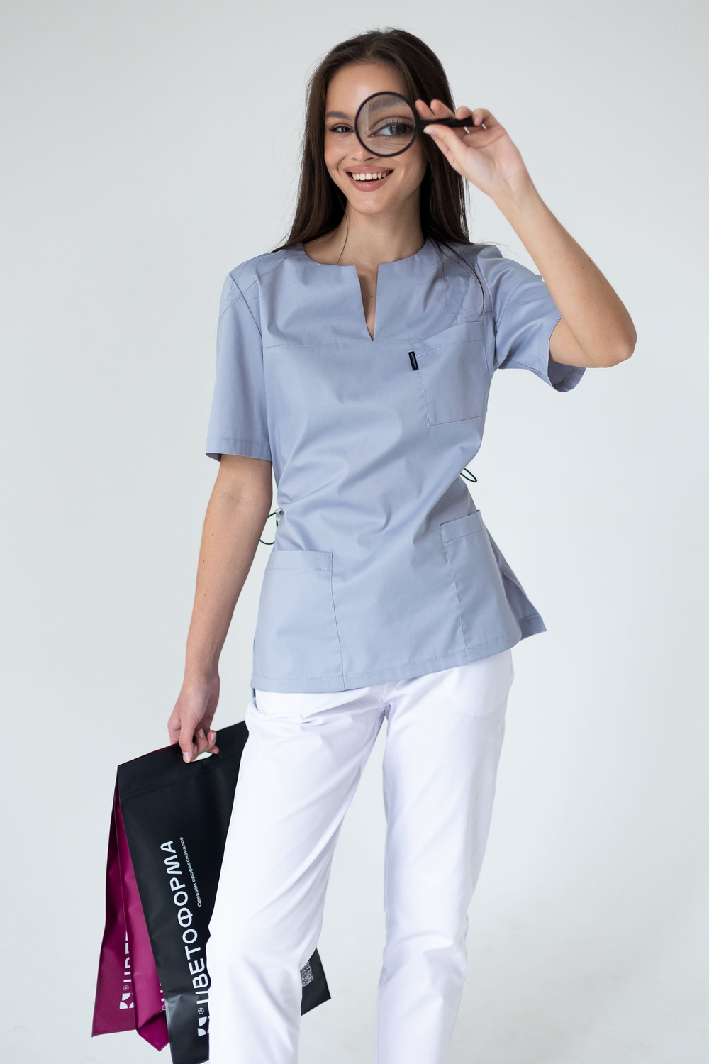 Блуза женская м65-2 liberty комфорт серый0129